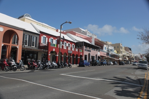 Front Street restaurants and stores