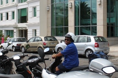 Woman on a bike